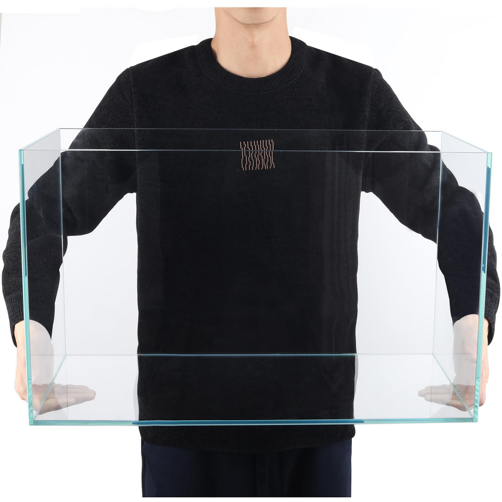 Ultra Clear Rimless Low Iron Aquarium Tank top view highlights light transmission for plants.