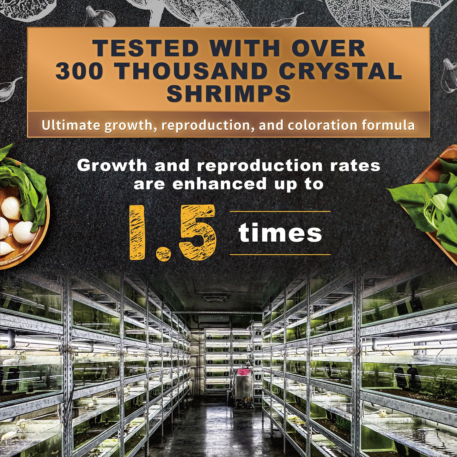Ultra Fresh Shrimp Food packaging jar highlights convenient storage and freshness