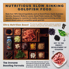 Ultra Fresh Sinking Goldfish Food color-enhancing formula promoting vivid hues