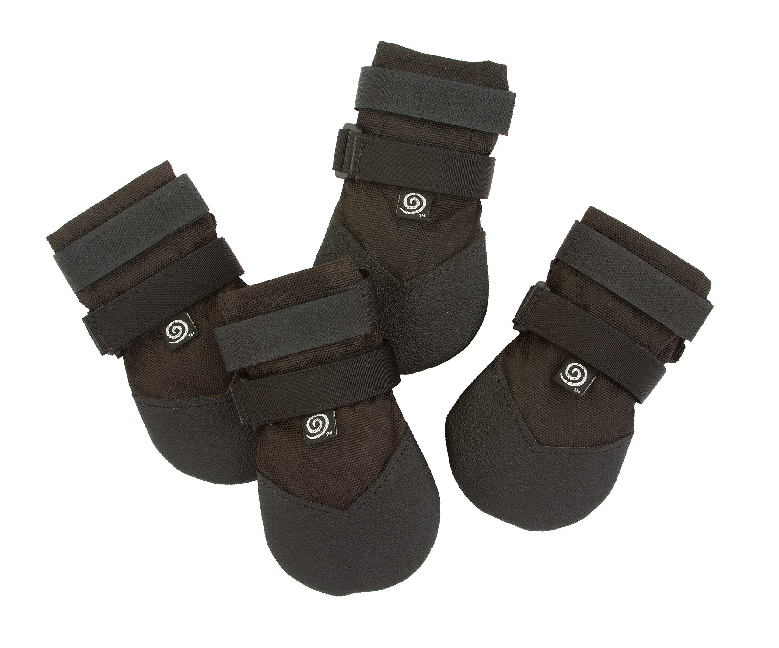 Ultra Paws Durable Boots closeup on paw strap showing secure fit for active dogs.