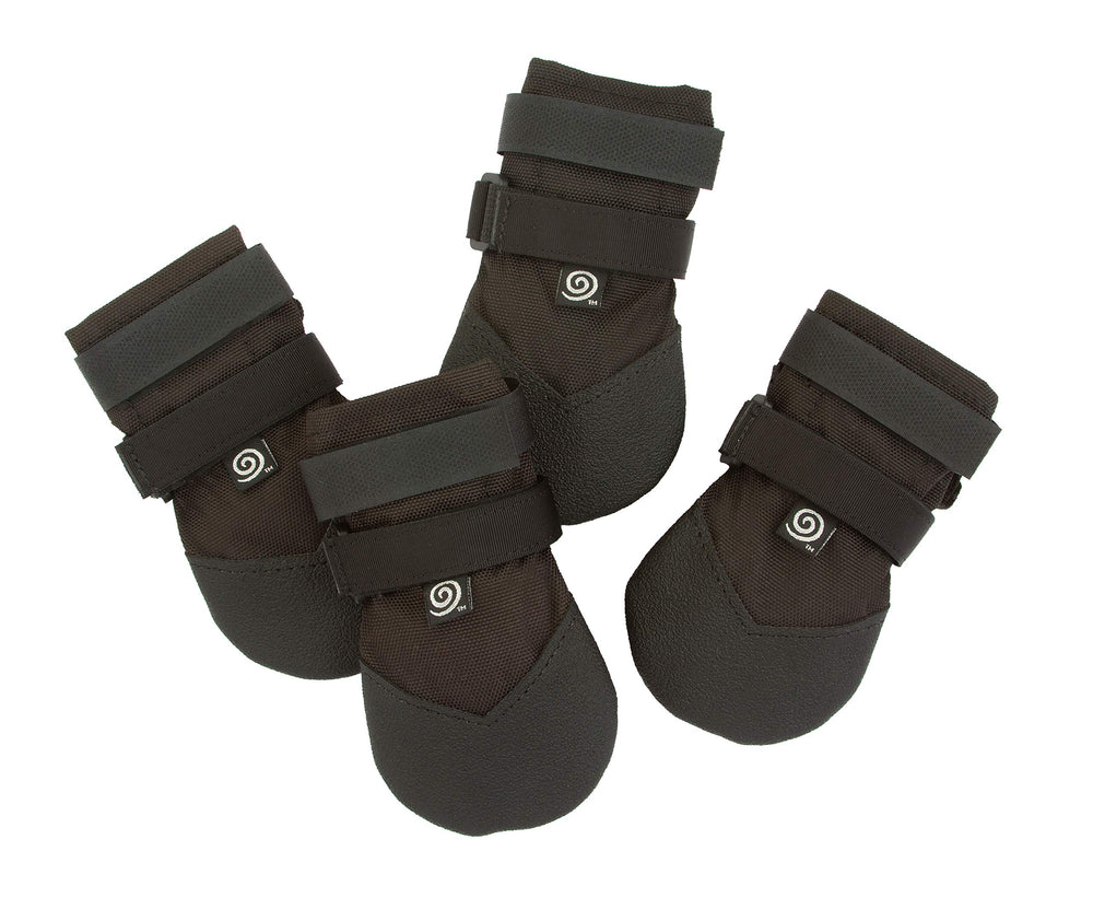 Ultra Paws Durable Boots closeup on paw strap showing secure fit for active dogs.