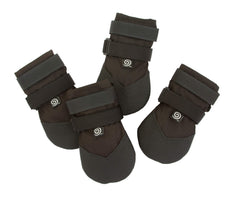 Ultra Paws Durable Boots closeup on paw strap showing secure fit for active dogs.