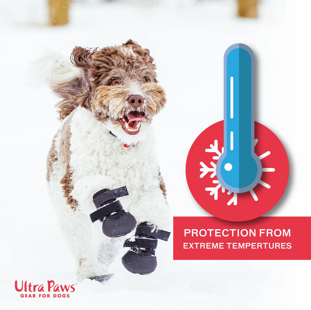 Ultra Paws Durable Boots with reflective Velcro straps for visibility.