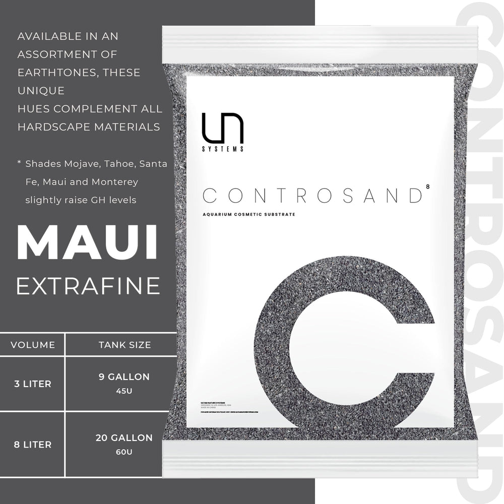 Ultum Controsand Maui 3L planted-tank-view with lush greens and warm sand tones