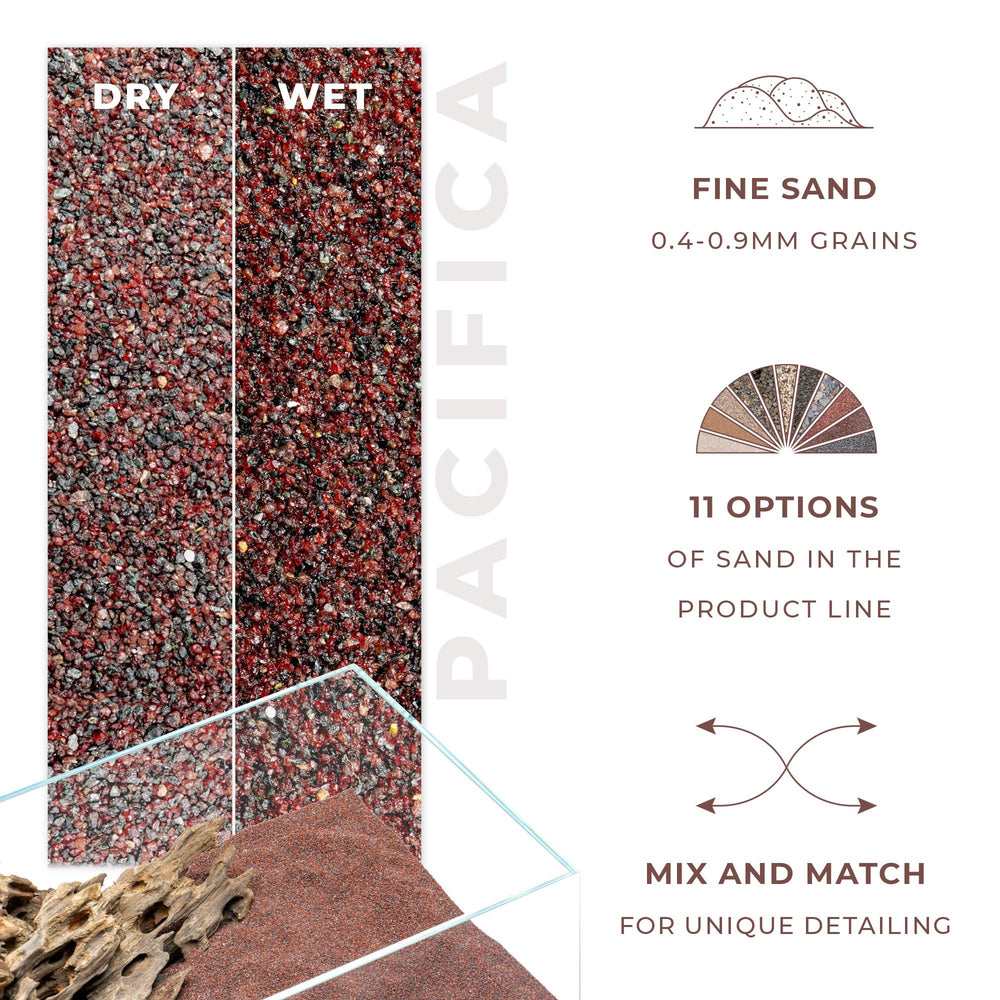 This close-up reveals Ultum Nature Systems Controsand Pacifica Gravel texture and fine grains.