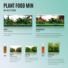 Ultum Nature Systems Plant Food in an aquarium with lush aquatic plants.