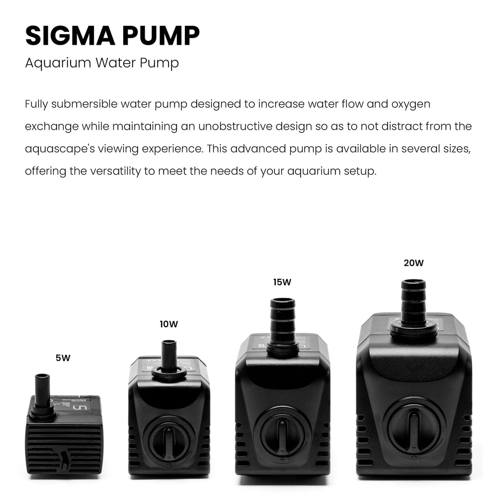 Ultum Sigma 15 with half inch fittings for stable flow in ponds and paludariums.