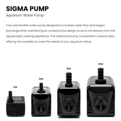 Ultum Sigma 15 with half inch fittings for stable flow in ponds and paludariums.