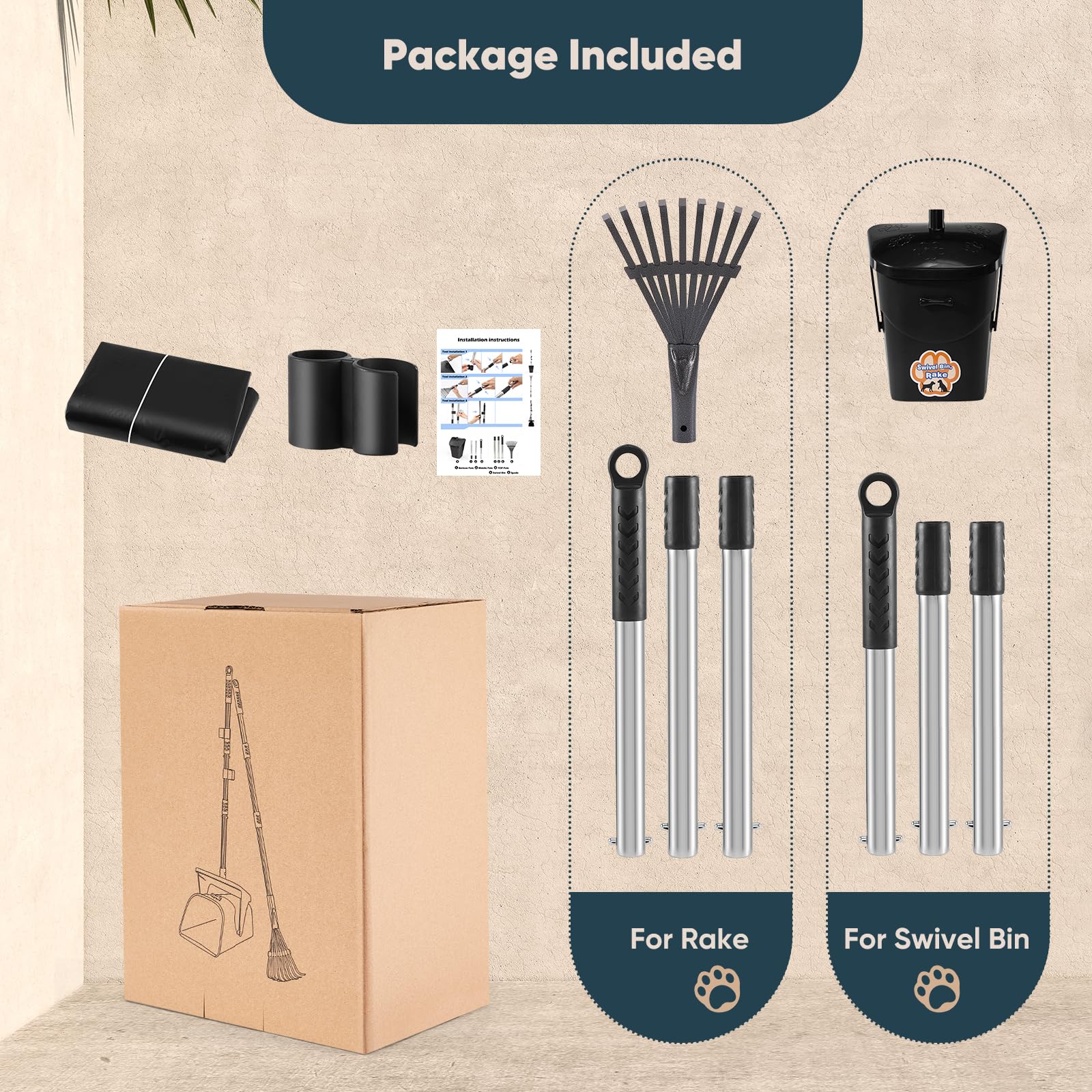 Ulugt easy-assembly pooper scooper designed to snap on without tools.