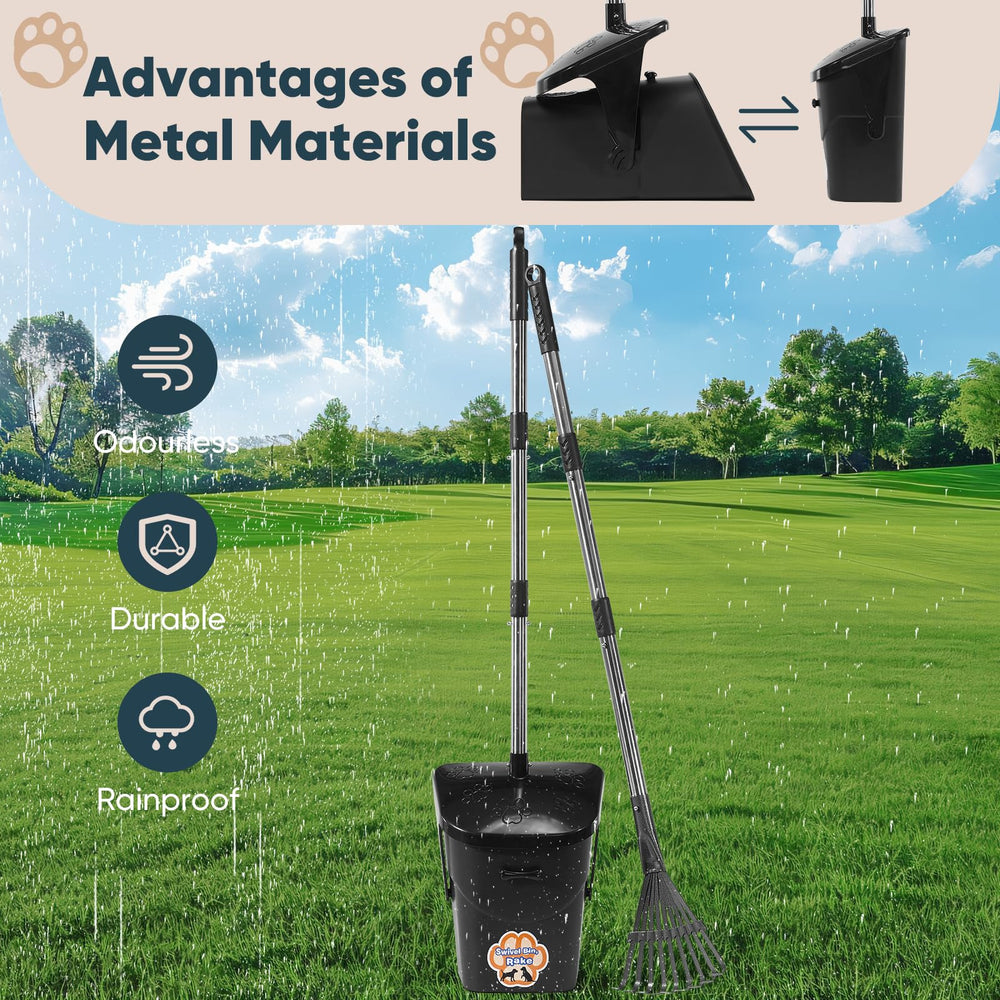 Ulugt swivel-bin dog pooper scooper showing odor control feature.