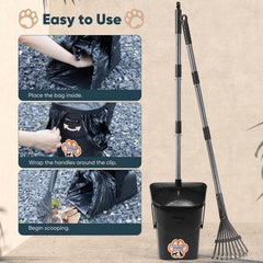 Ulugt upgraded bag clip securing bags during scooping.