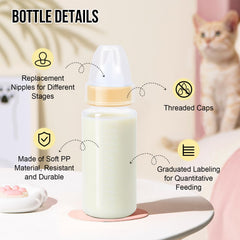 UMETASS nursing bottle close-up showing adaptive silicone nipple design