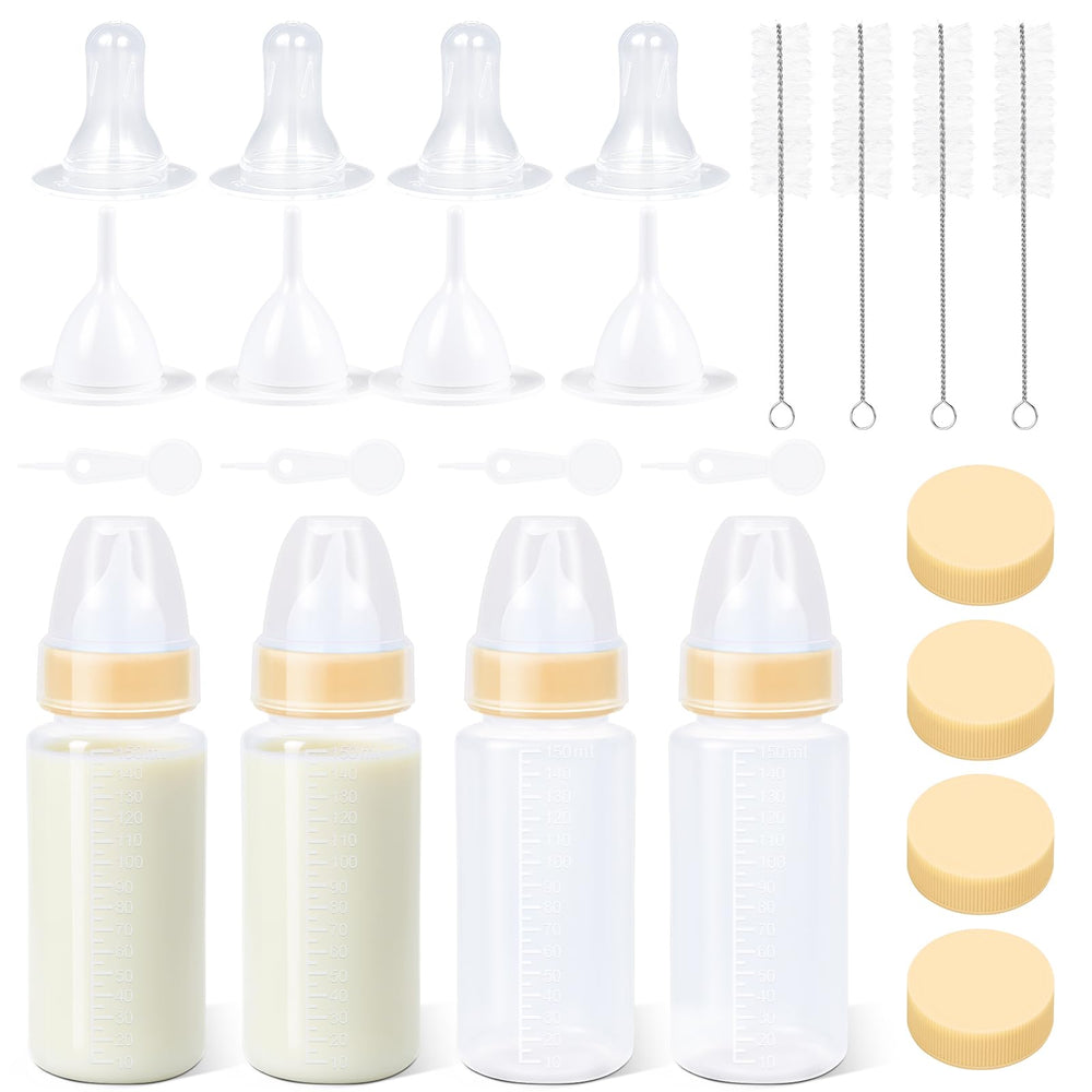 UMETASS puppy kitten nursing bottle with silicone nipple for natural feeding