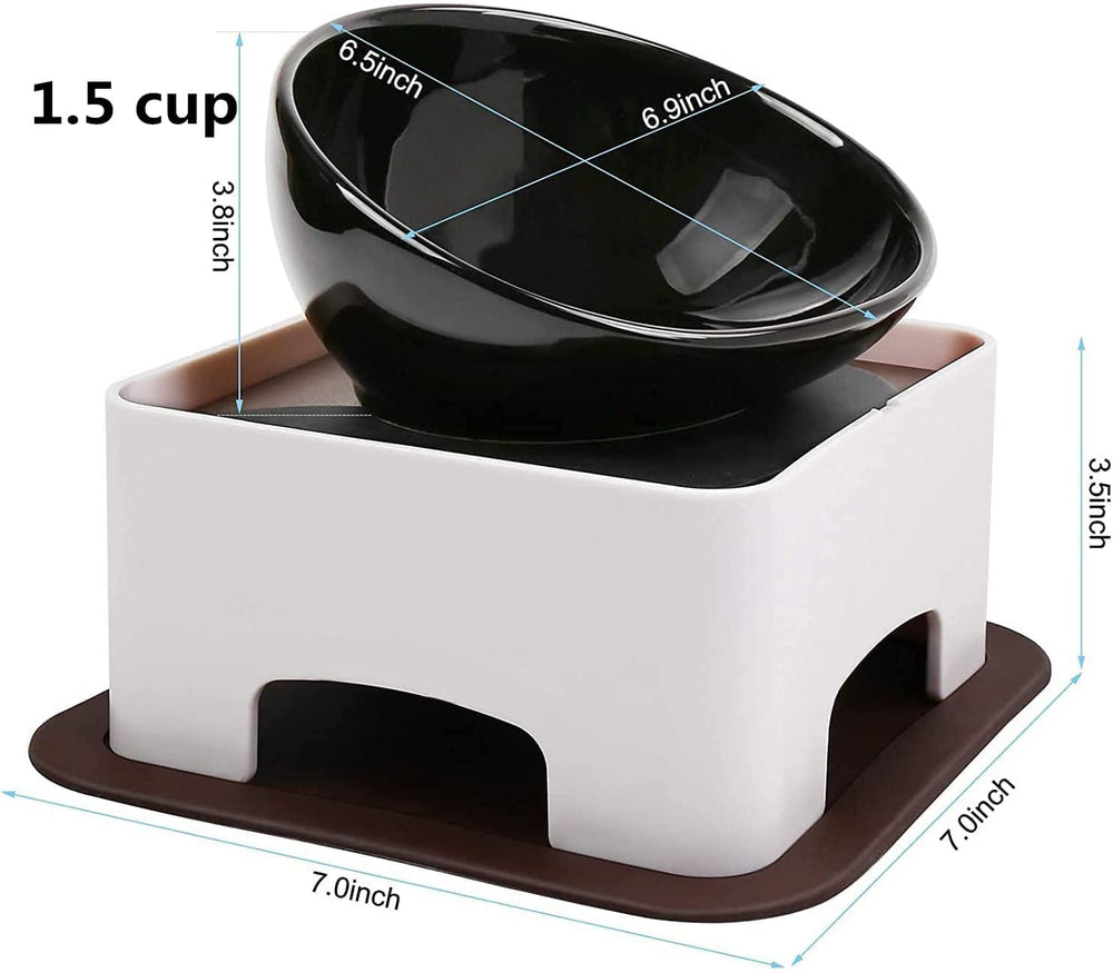 Umisun flat-face pets bowl offers comfortable eating for short-nosed dogs.
