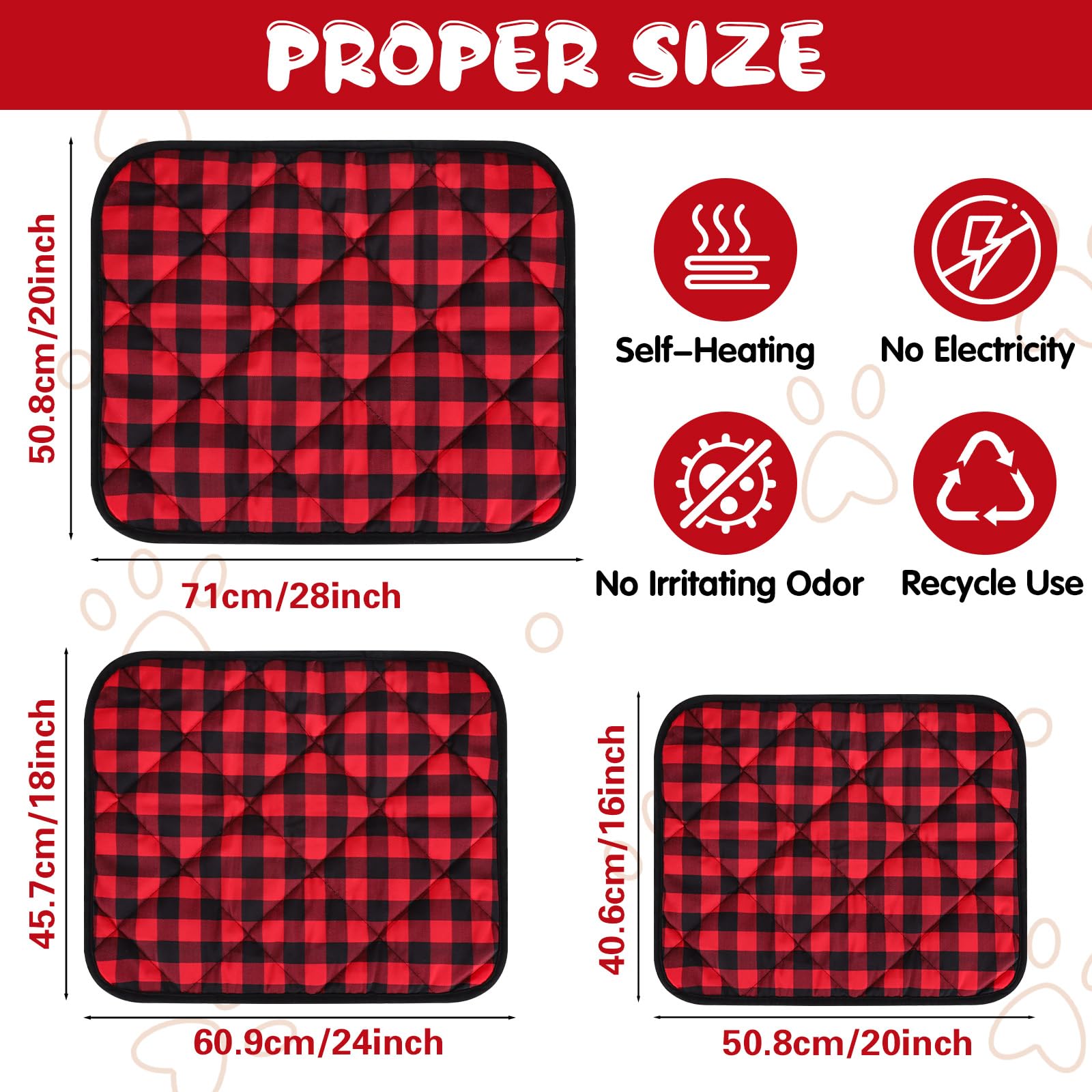 UMMNPR 18x24 self-heating pet pad provides safe, electricity-free warmth during naps.