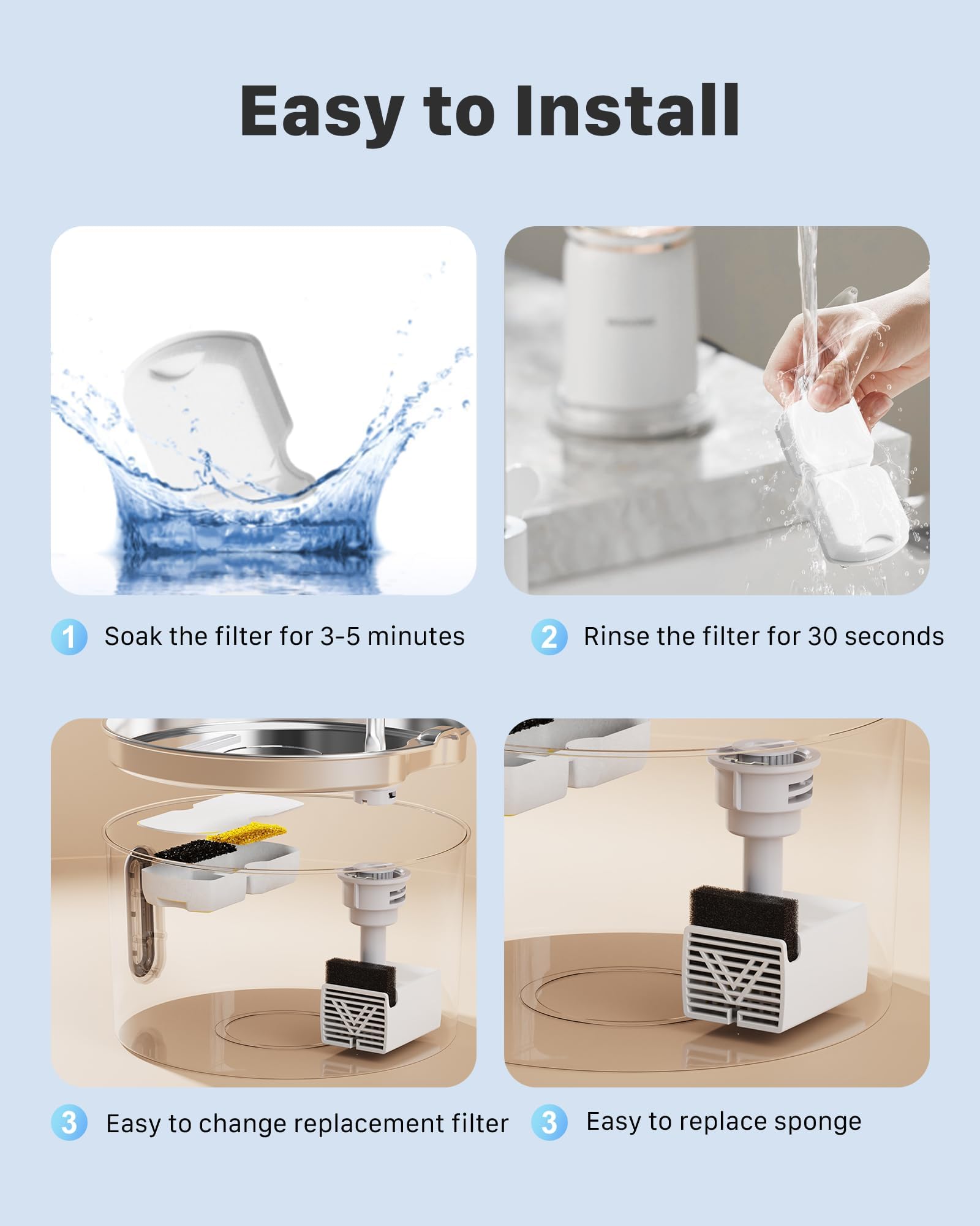 UMOCUOY compatibility with 2.6L stainless steel cat fountains ensures a proper fit
