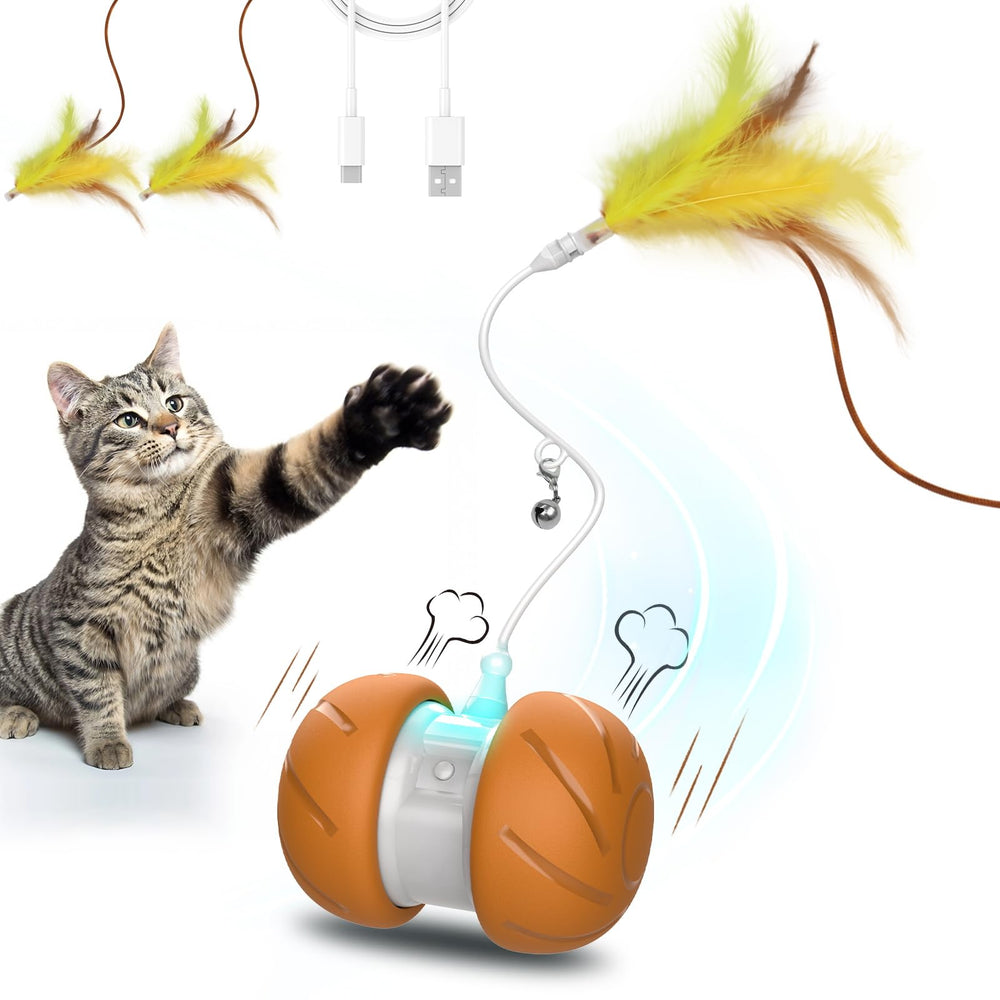 umosis interactive-flying-feather cat toy inviting active play indoors.