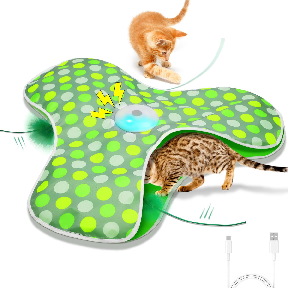 Umosis interactive cat toy hidden-mouse-squeaky engages chase play