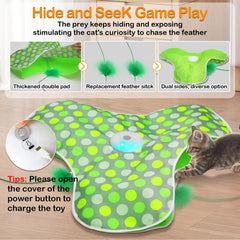 Umosis interactive cat toy moving-feather-wand boosts active play