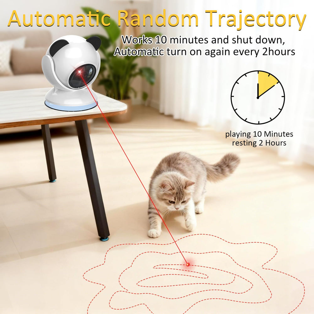 Umosis laser toy with 3 speed modes shown, enabling varied play sessions.