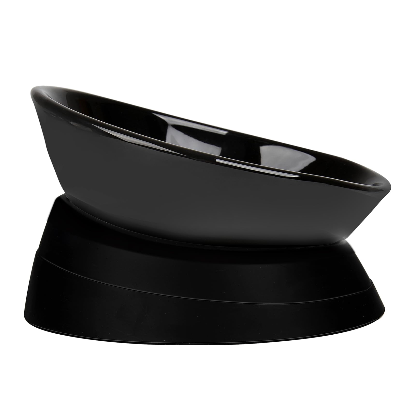 Umysky French Bulldog Food Bowl with tilted design for comfortable feeding and fewer spills.