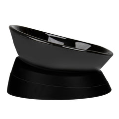 Umysky French Bulldog Food Bowl with tilted design for comfortable feeding and fewer spills.