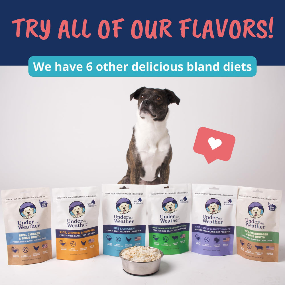 Under the Weather bland diet freeze-dried texture close-up showcases natural ingredients with no by-products.