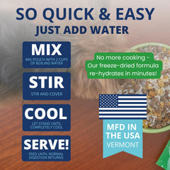 Under the Weather bland diet ingredients rice and chicken highlight clean, human-grade components