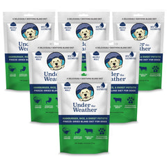 Under the Weather bland diet pack closeup shows premium ingredients for gentle stomach support
