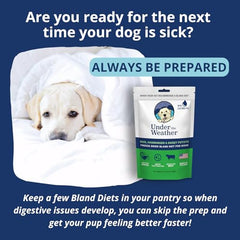 Under the Weather bland diet pour-water action demonstrates quick rehydration for upset stomachs