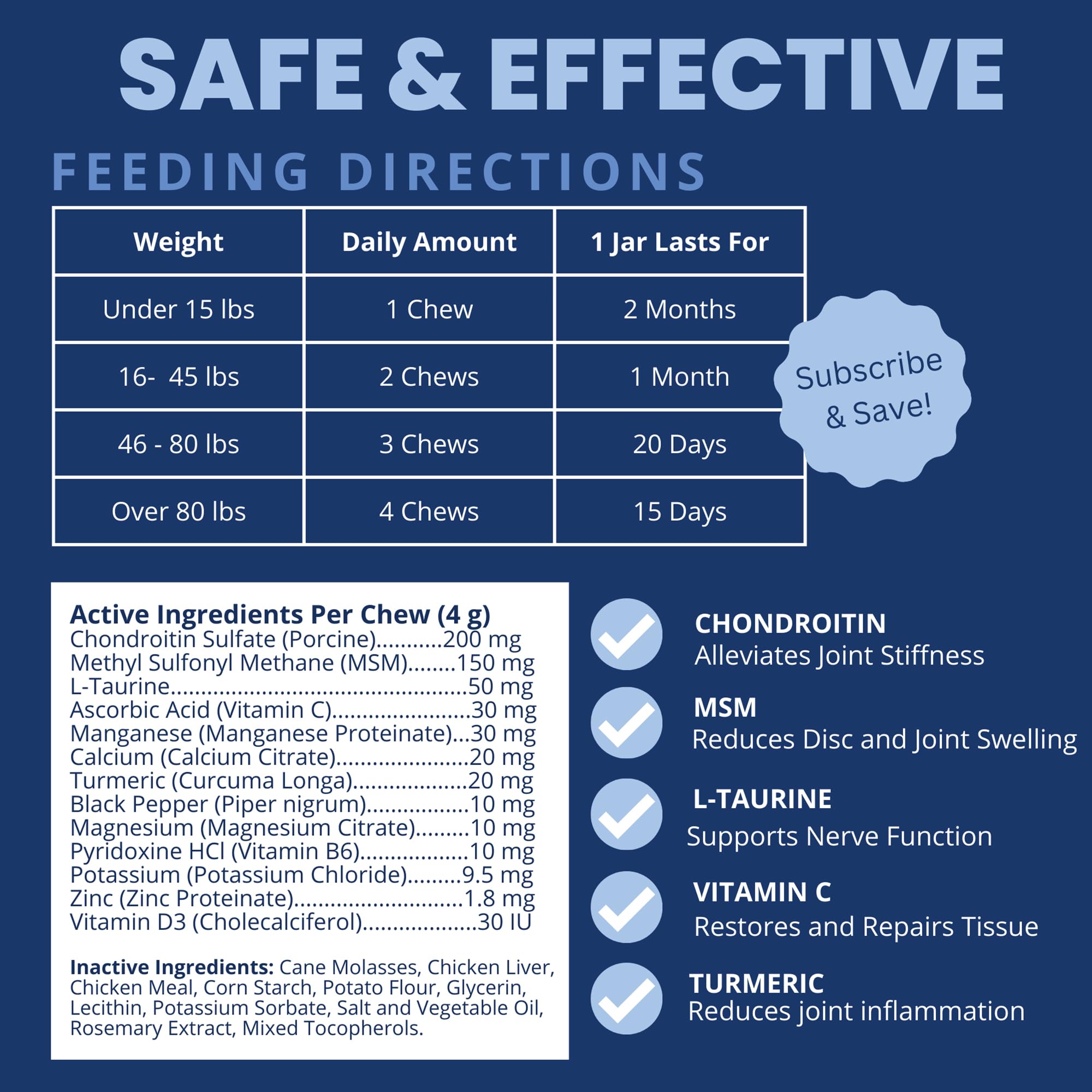 Under The Weather chews feature turmeric for natural anti-inflammatory support