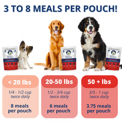 Under the Weather freeze-dried turkey oats sweet potato for quick feeding.