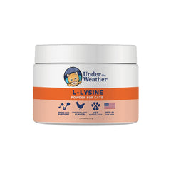 Under The Weather lysine powder bottle for cat immune support