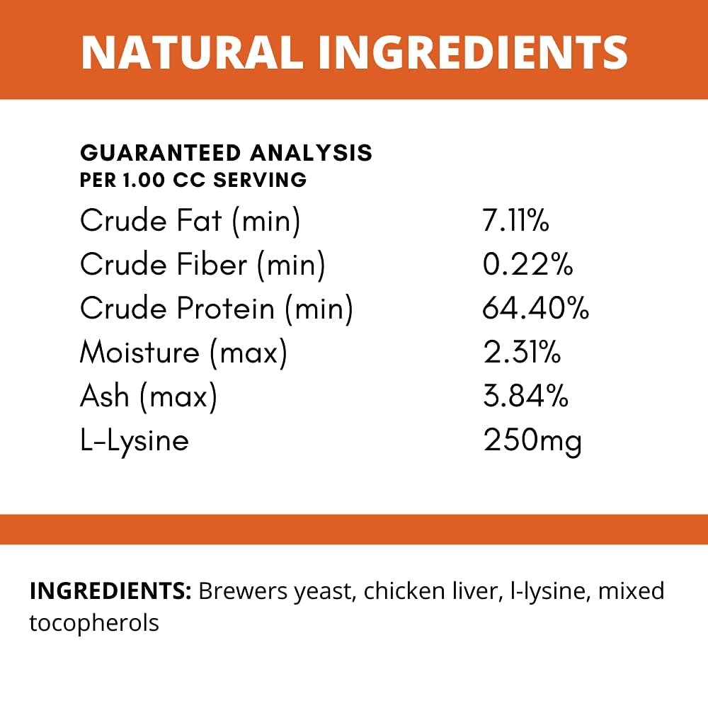 Under The Weather lysine powder chicken flavor entices cats during meals