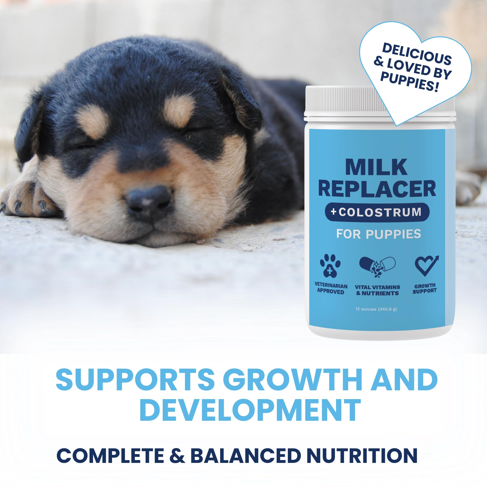 Under the Weather puppy milk colostrum can adds immune-supporting nutrients.