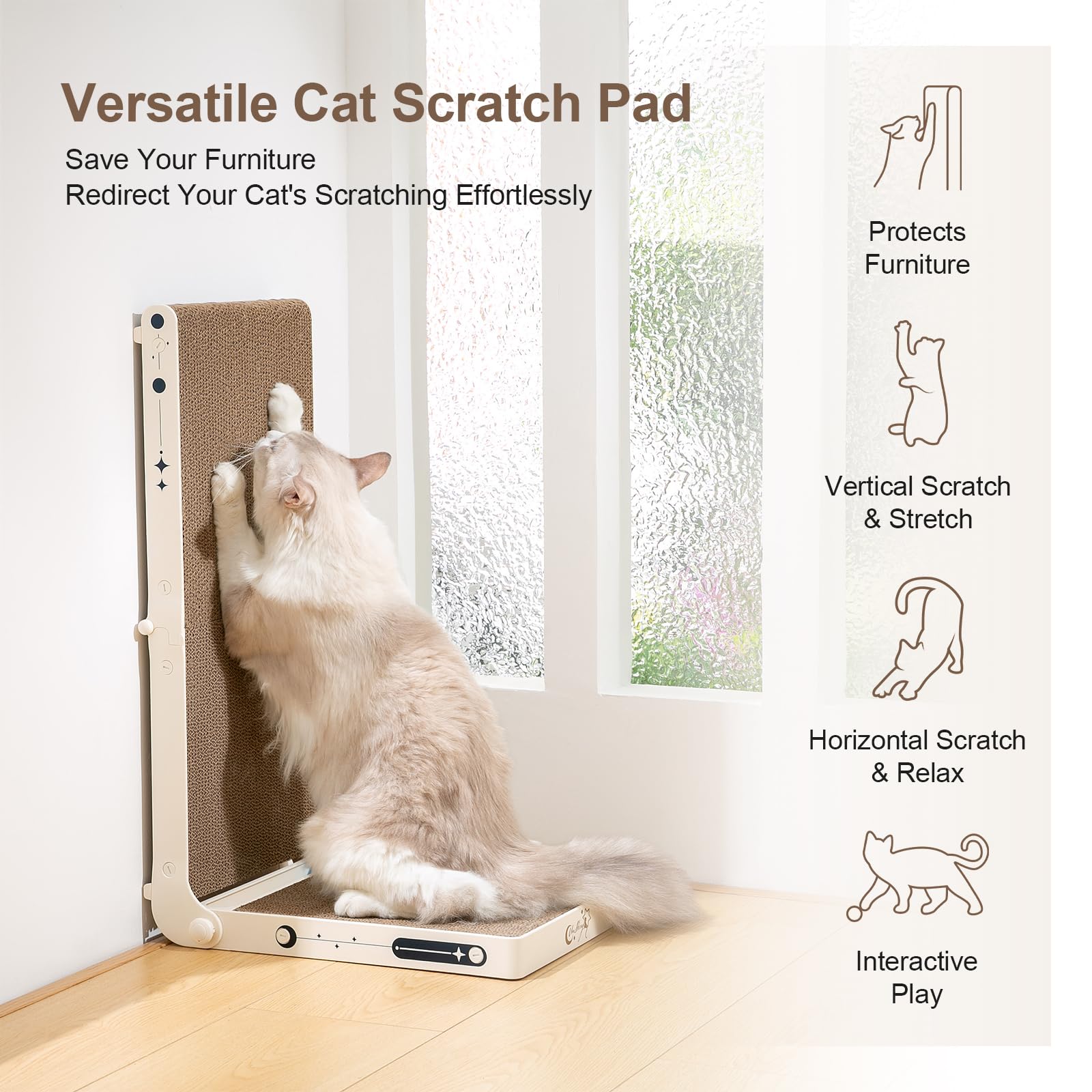UniBlissy cat scratcher ball toy closeup enhances interactive play for curious cats