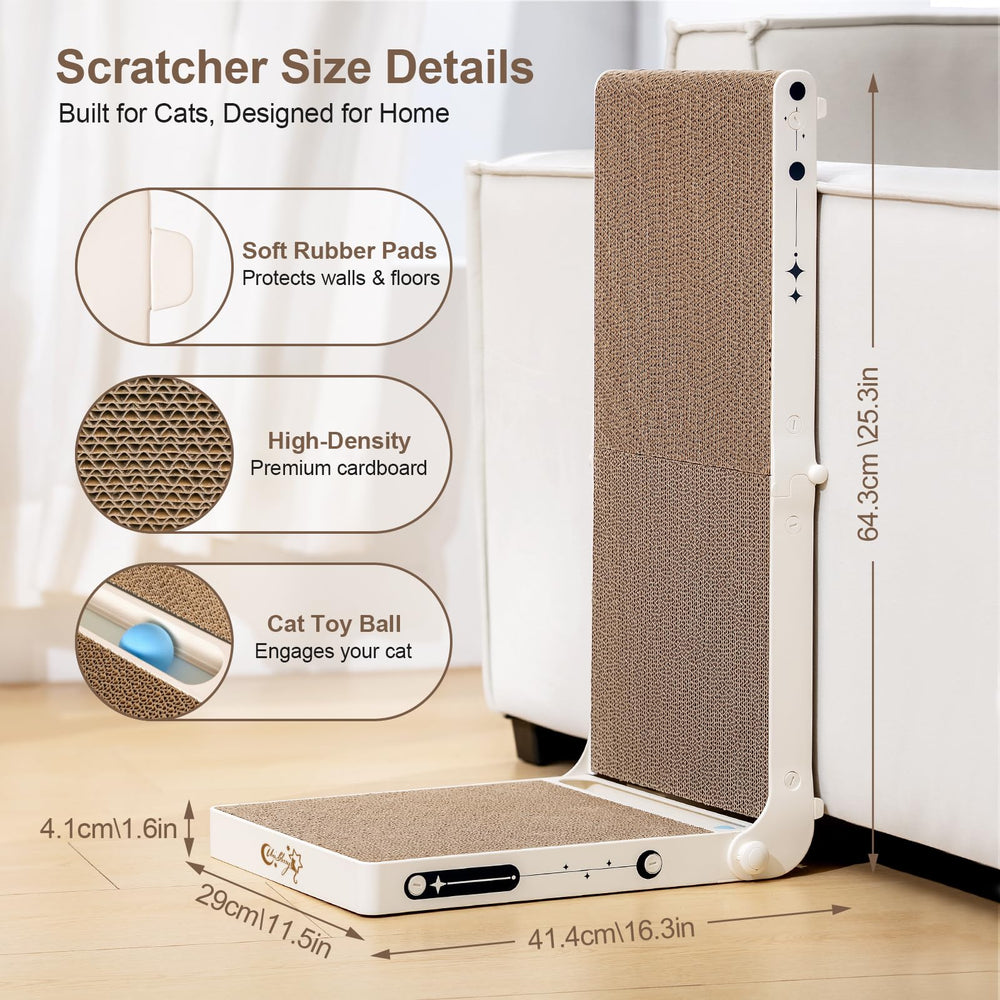 UniBlissy durable corrugated cardboard provides long-lasting scratching for indoor cats