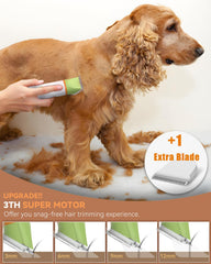 Unibono Dog Grooming Kit 7116 low-noise operation supports calm grooming sessions.