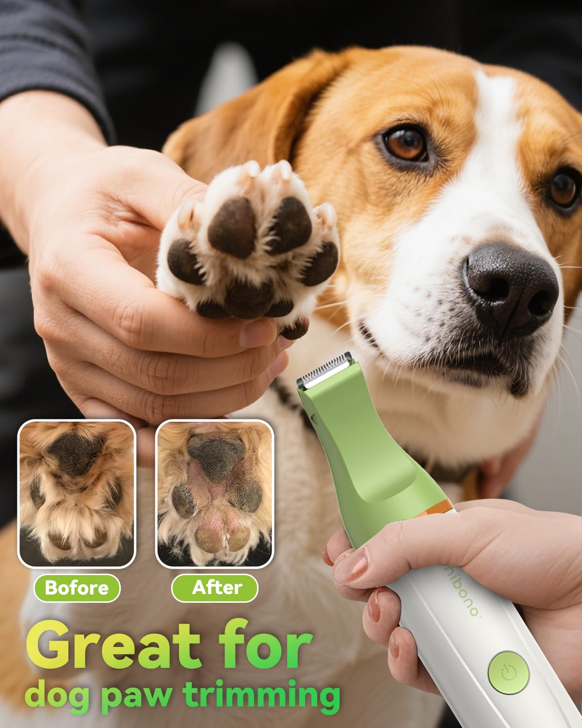 Unibono Dog Grooming Kit 7116 stainless-steel blades provide sharp, durable cuts.