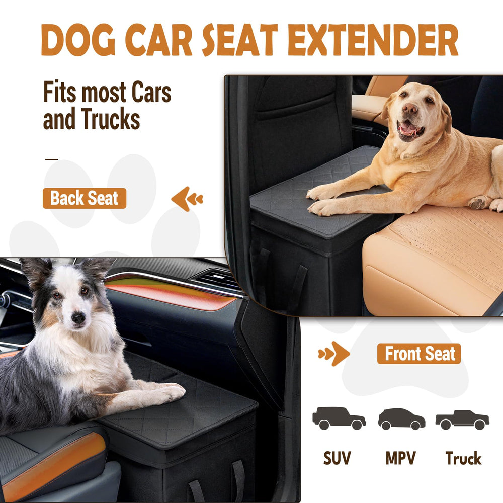 Unicitii dog car extender in front seat demonstrates versatile setup options