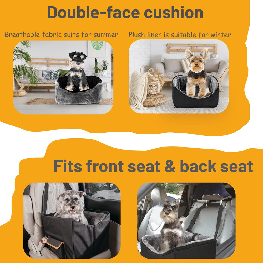 UNICITII dog car seat adjustable straps ensure secure fit in most vehicles.