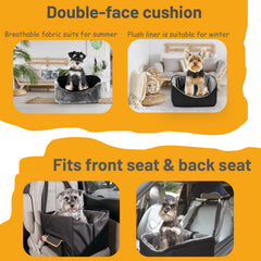 UNICITII dog car seat adjustable straps ensure secure fit in most vehicles.