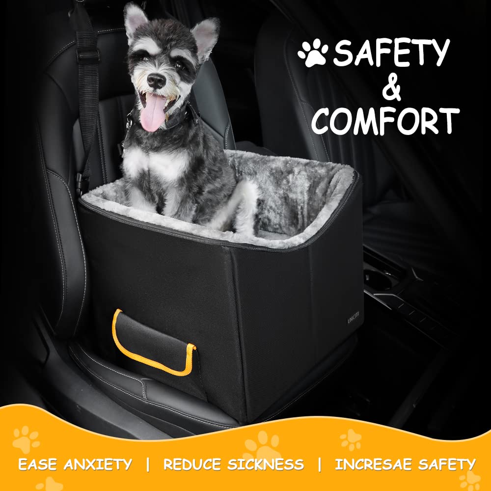 UNICITII dog car seat bottom storage keeps small accessories handy.