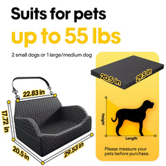 UNICITII dog car seat double-sided cushion for year-round softness