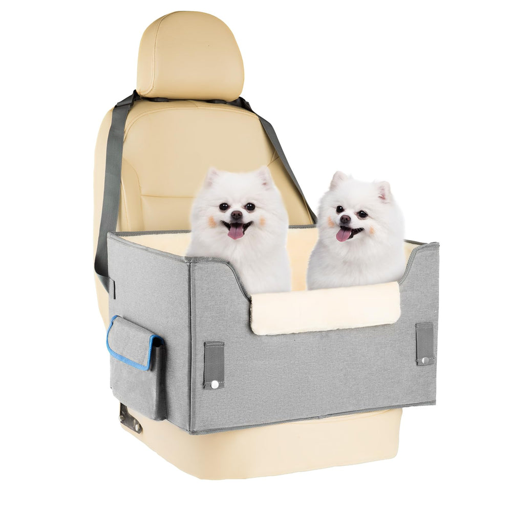 UNICITII dog car seat with elevated 6-inch boost improves visibility on rides.