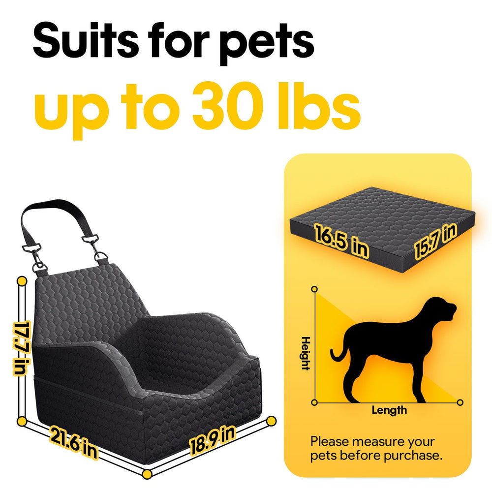 UNICITII dog car seat plush cushion with two sided liner delivers cozy comfort and breathability