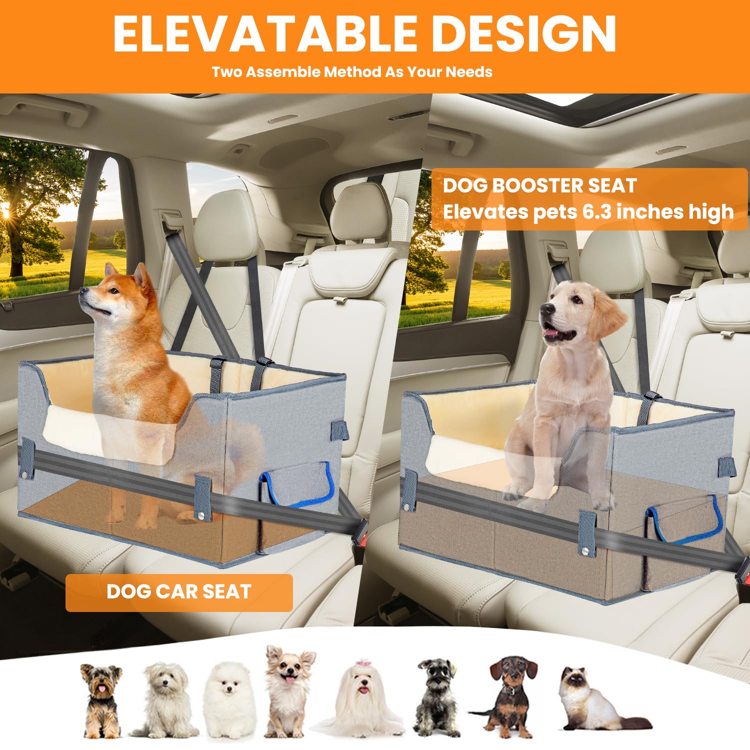 UNICITII booster seat includes a secure mount to keep it stable in cars.