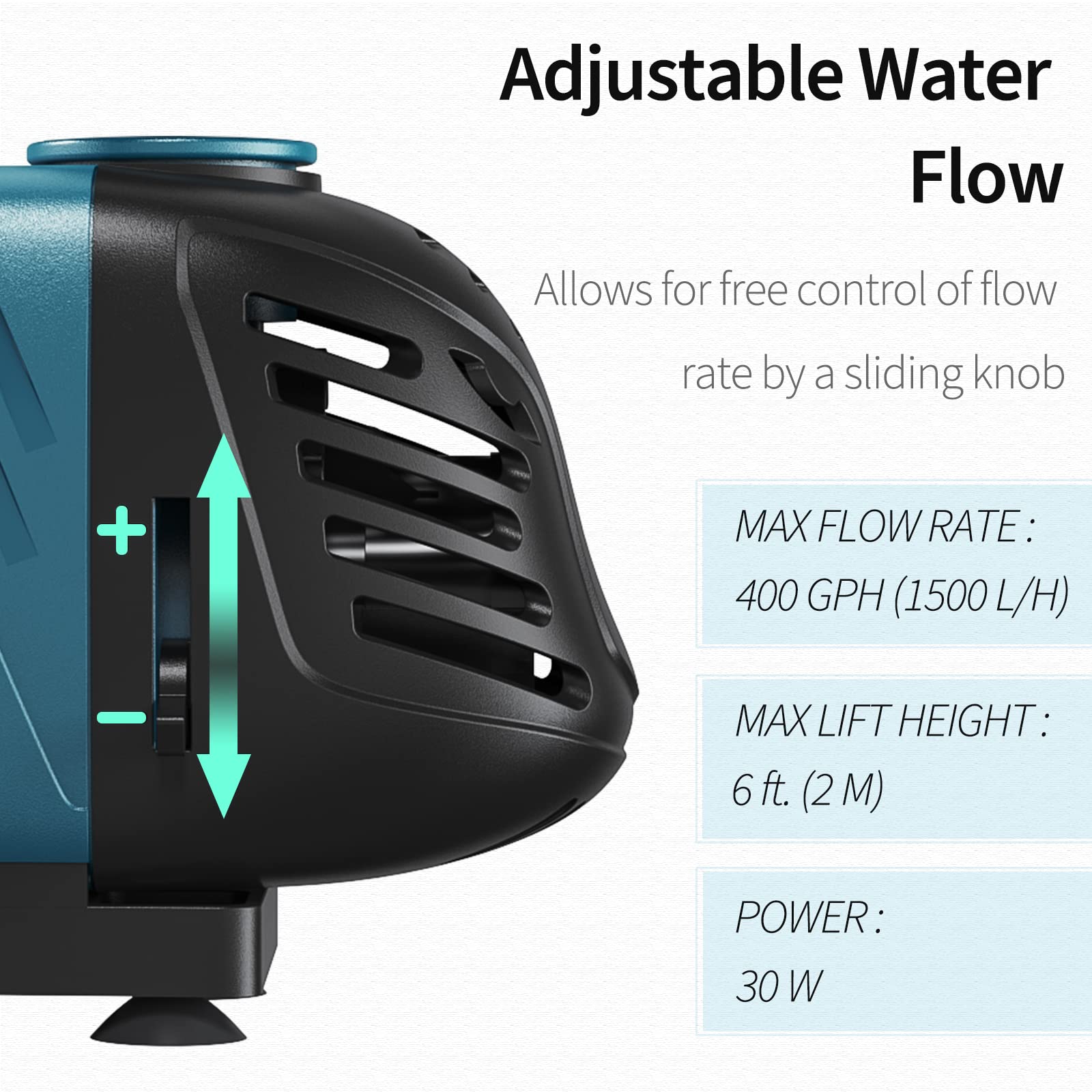 Uniclife 400 GPH pump inline setup for versatile water features.
