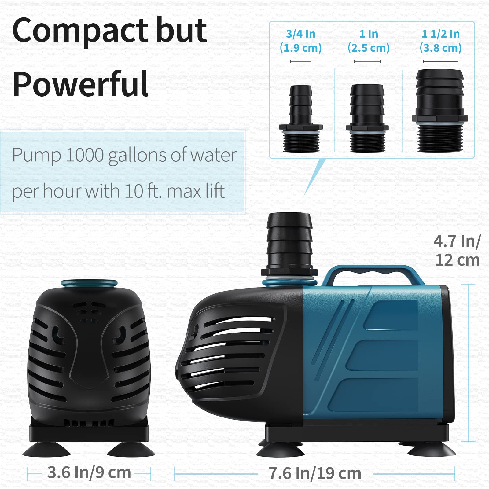 Uniclife aquarium pump with 10ft power cord ready for larger tanks.