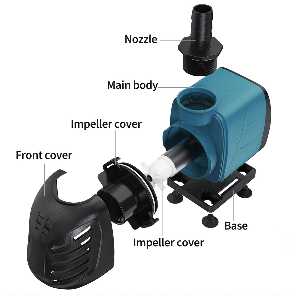 Uniclife aquarium pump ceramic shaft closeup emphasizes durability